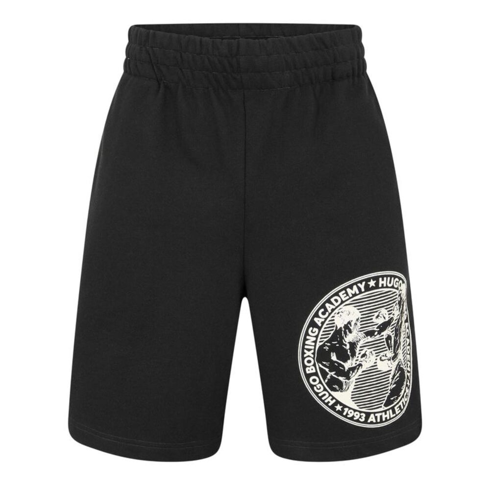 Hugo Mens Dubox Graphic Print Boxing Shorts / Black
